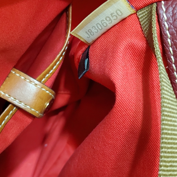 Dooney & Bourke Red and Tan Chelsea Leather Tote - Picture 5 of 8